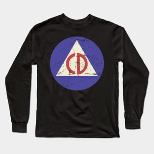 Cold War Civil Defense Fallout Shelter Icon Long Sleeve T-Shirt